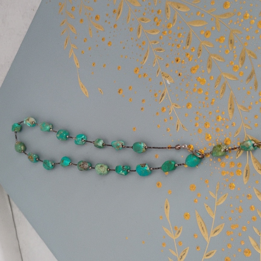 Native American sterling silver turquoise necklace - Picture 11 of 13